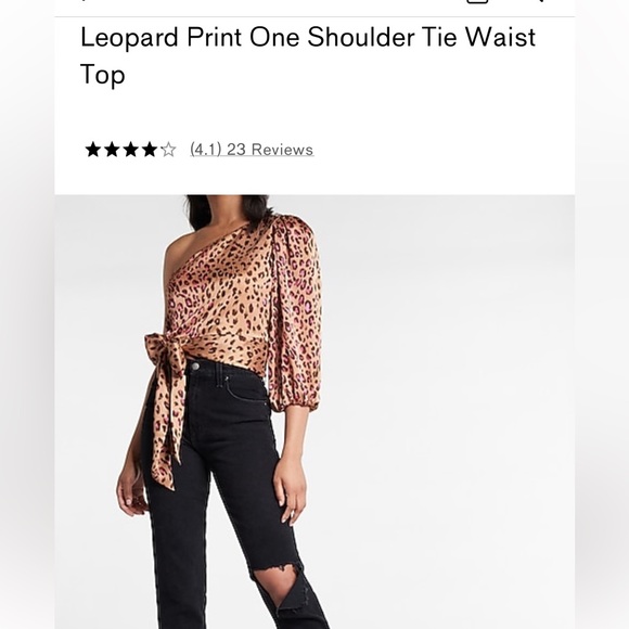 Express Leopard Print One Shoulder Tie - Picture 8 of 10